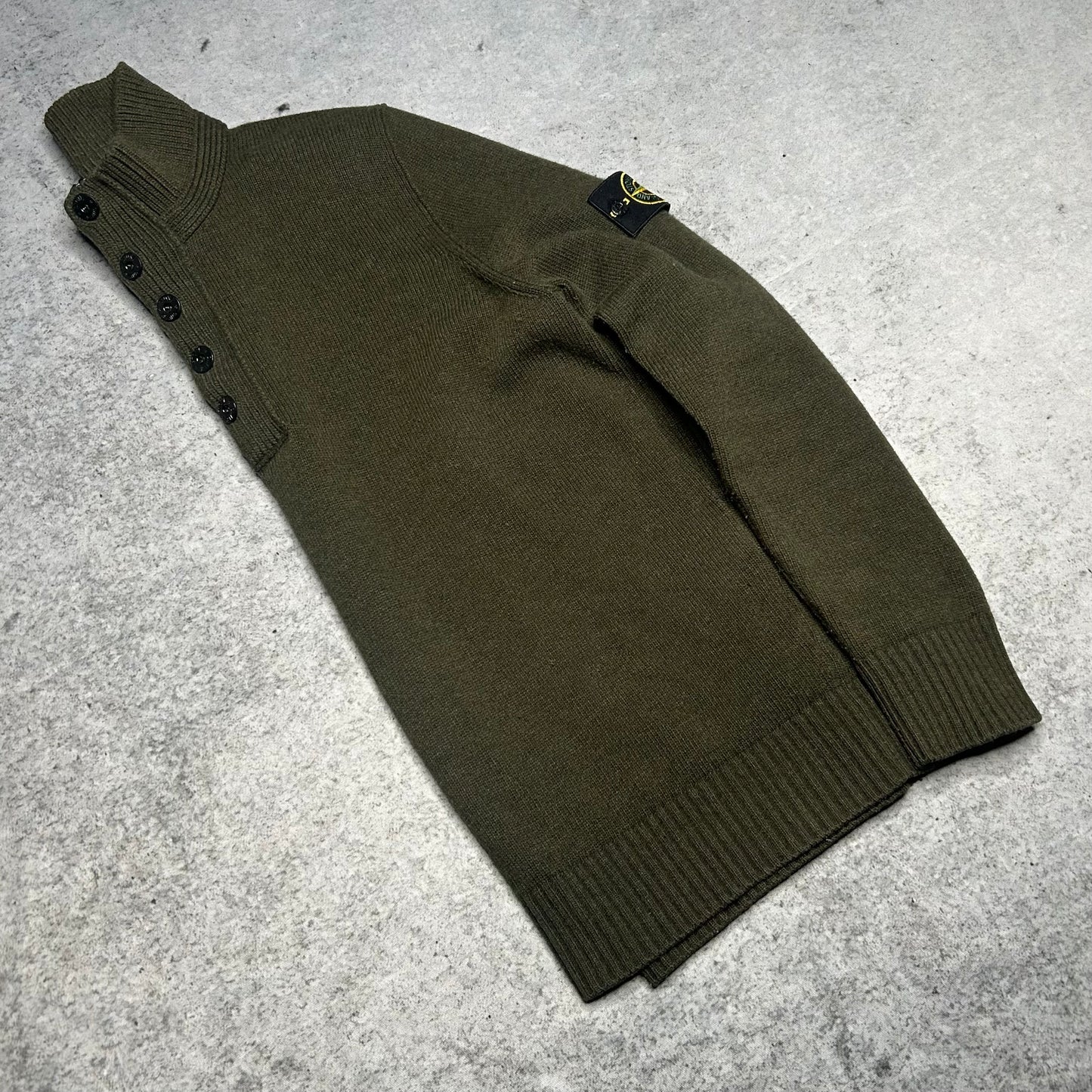 Stone Island Quarter Zip Knit Sweater Troyer dark green (XL)