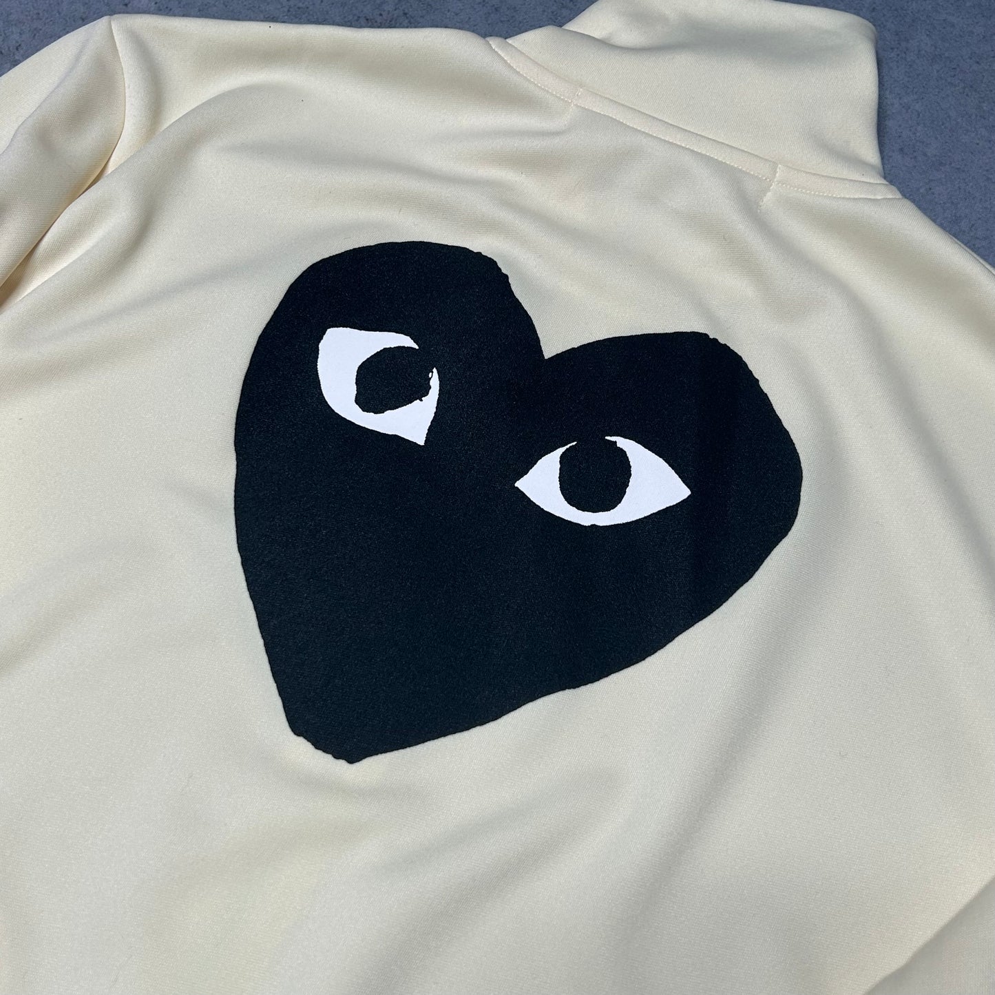 Comme des Garçons PLAY Track Jacket Big Heart Print Ivory (L)