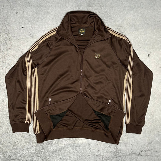 Needles Japan Designer Track Jacket brown beige (XL)