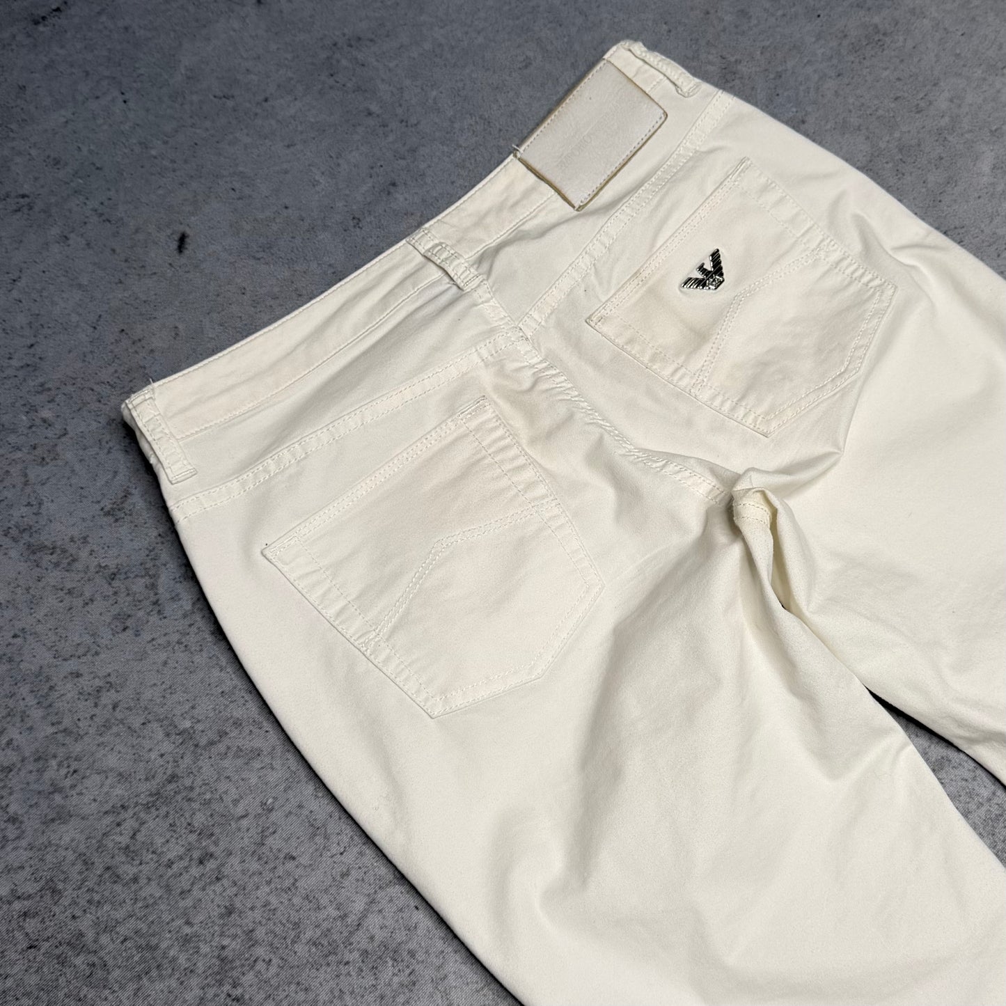 Emporio Armani Women's Cotton Chino Pants white (27 fits XS)