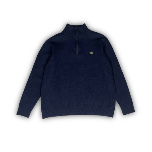 Lacoste Vintage Wool Quarter Zip navy