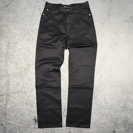 Vintage 90s Straight Pants Made in Italy black (31 fits S)