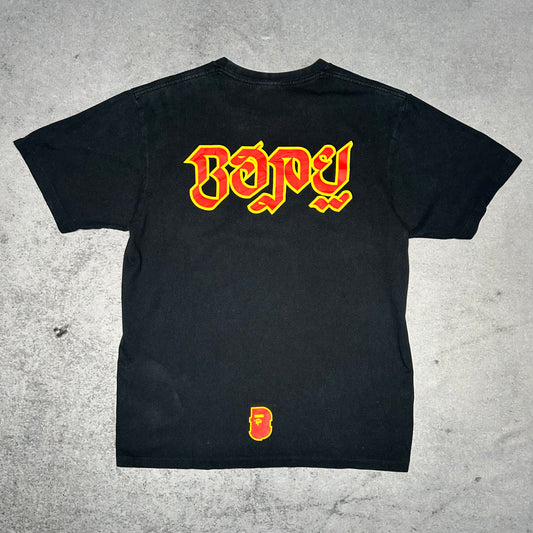 BAPE Double Tiger T Shirt black w/ Arabic Font Backprint (L)