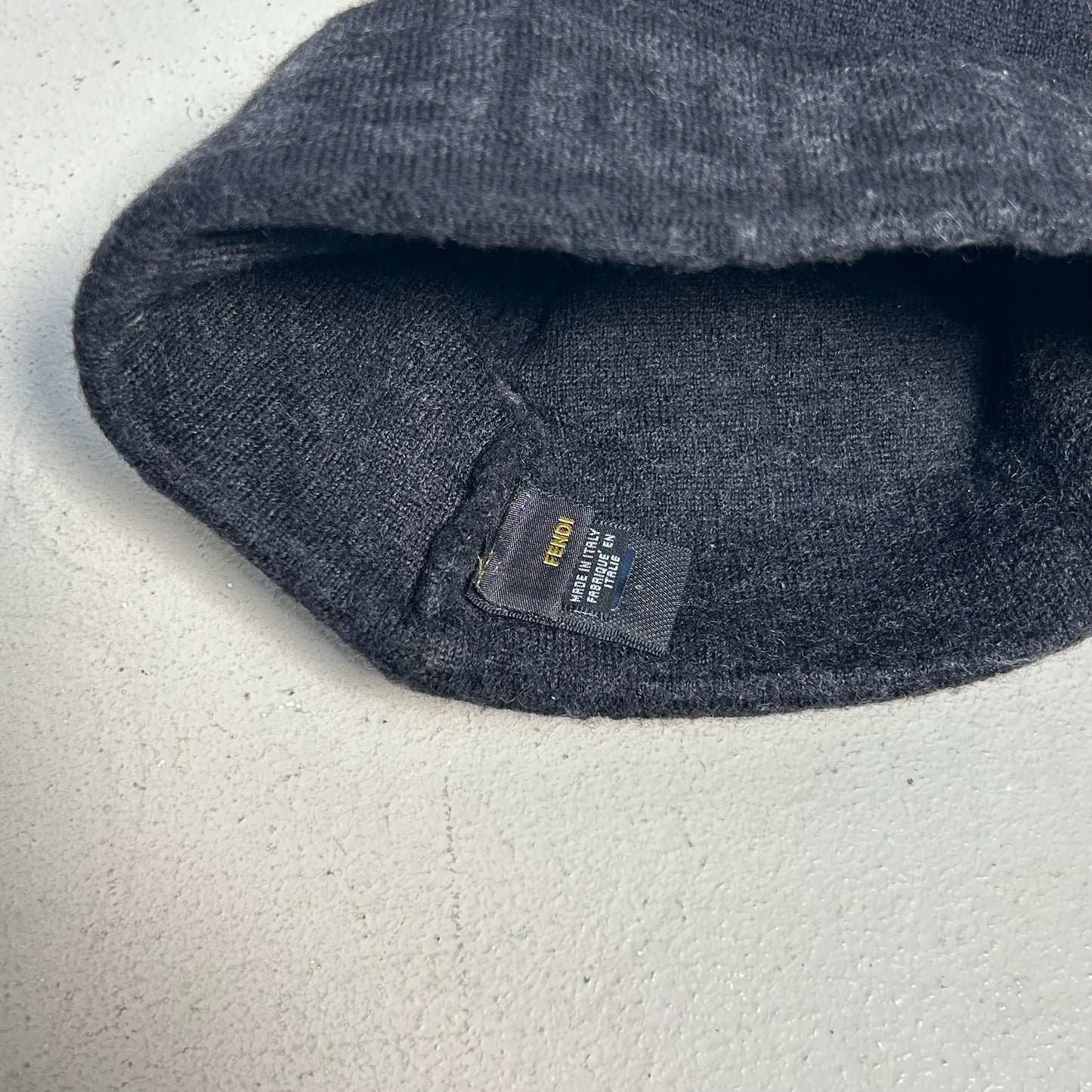 Fendi 00s Monogram Beanie black grey (XS)