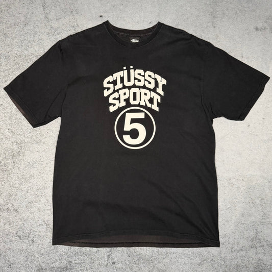 Stüssy Vintage Stüssy Sport Logo Spellout Tee Shirt black white (L)