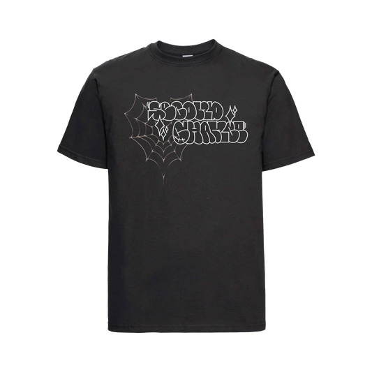 Second Chance x salón Collab Logo Print Tee Shirt black