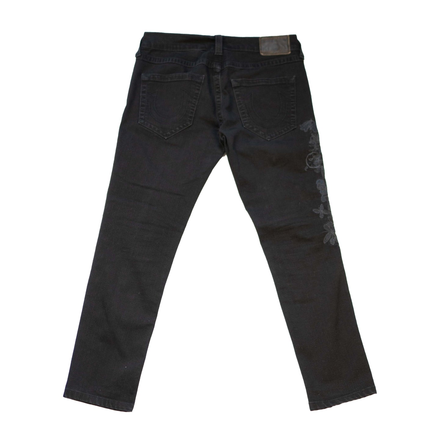 True Religion Rocco Jeans mit Blumen-Stick Y2K