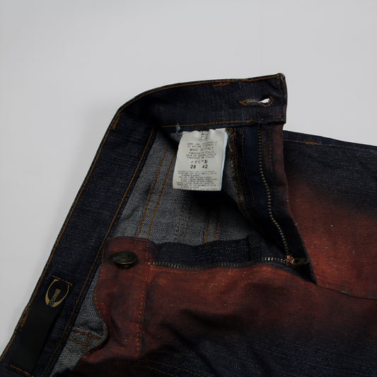 Just Cavalli Spray Paint Flared Jeans Womens