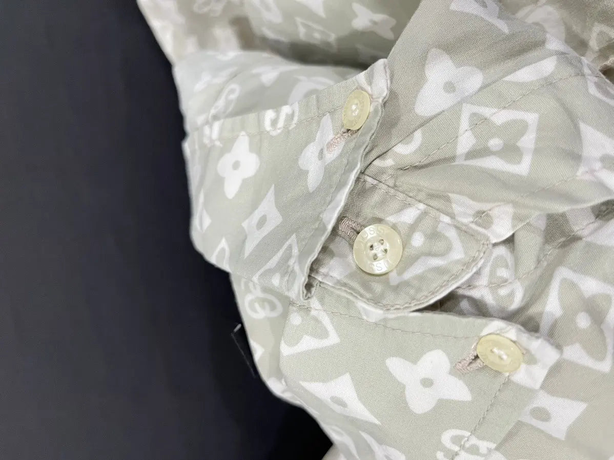 Stüssy AW2000 „Louis Vuitton" Monogram Longsleeve Shirt Rip-Off
