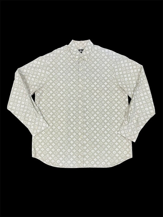 Stüssy AW2000 „Louis Vuitton" Monogram Longsleeve Shirt Rip-Off