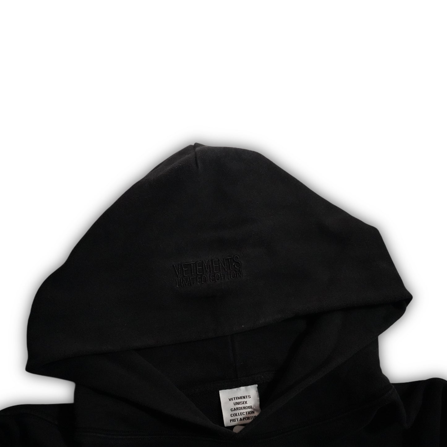 Vetements Solidarity Hoodie Spellout - Black (L)