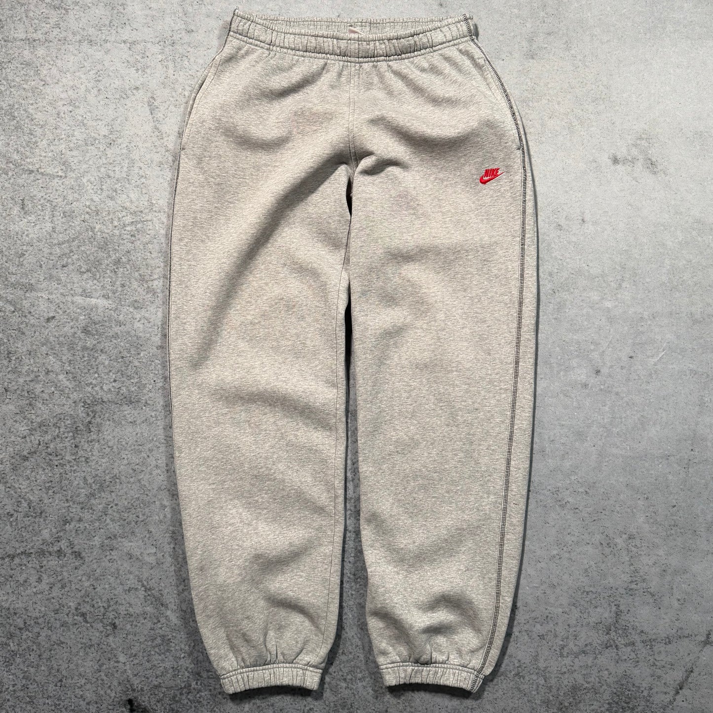 Nike 00s Baggy Sweat Pants grey red (M)