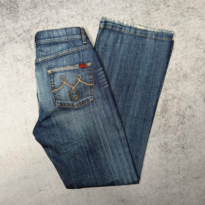 Oasis Y2K Distressed Low Rise Bootcut Denim (30/32)