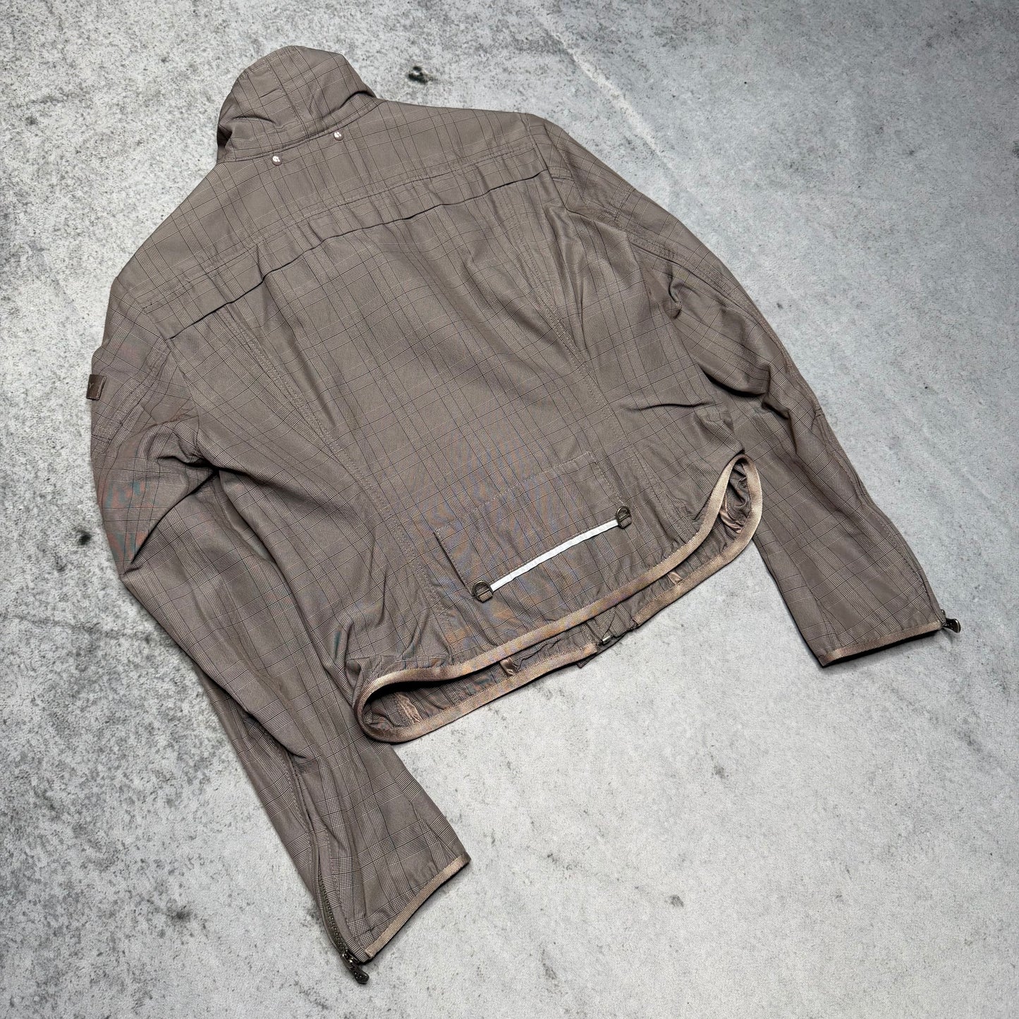 Peuterrey Vintage Bomber Racing Jacket grey Checked (S Womens)