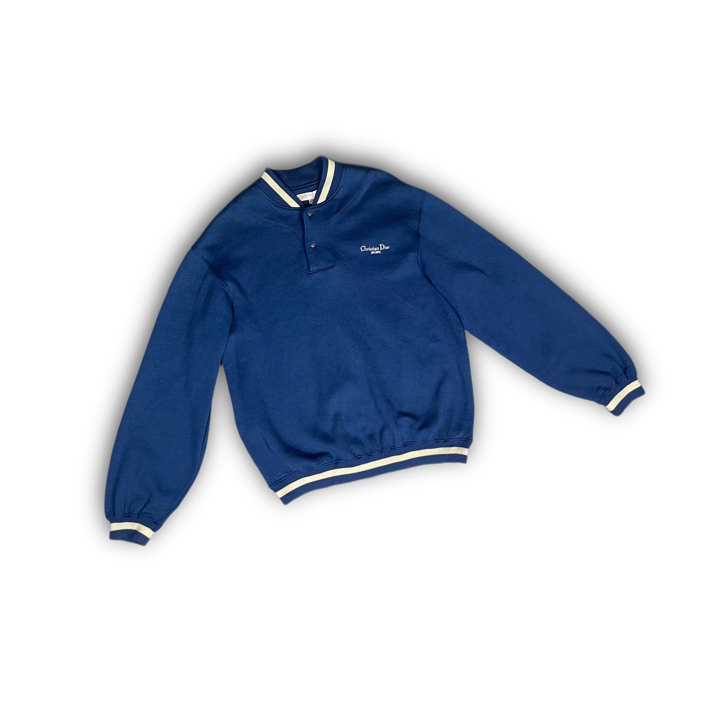 Christian Dior Sports Vintage College Bomber Sweat Jacket royal blue