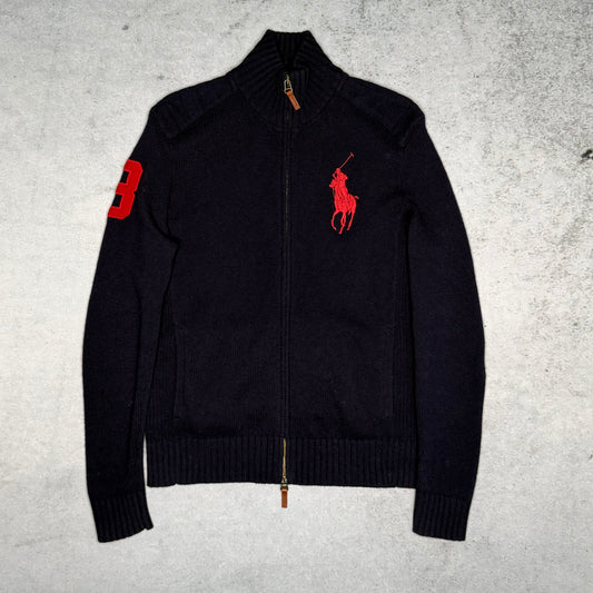 Polo Ralph Lauren Big Pony Full Zip Knit Jacket navy (S)