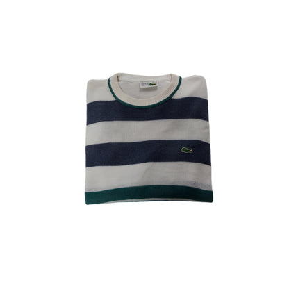 Chemise Lacoste Knit Sweater Vintage  white blue