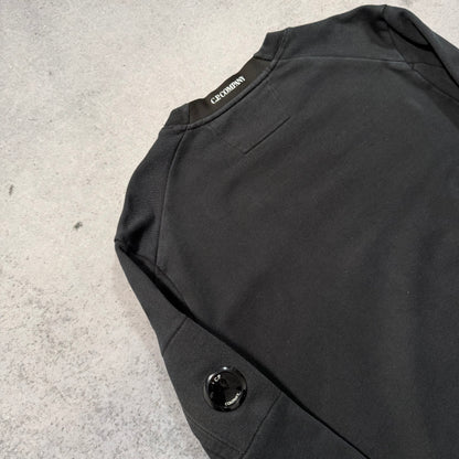 C.P. Company Diagonal Raised Fleece Crewneck Sweater black (M)