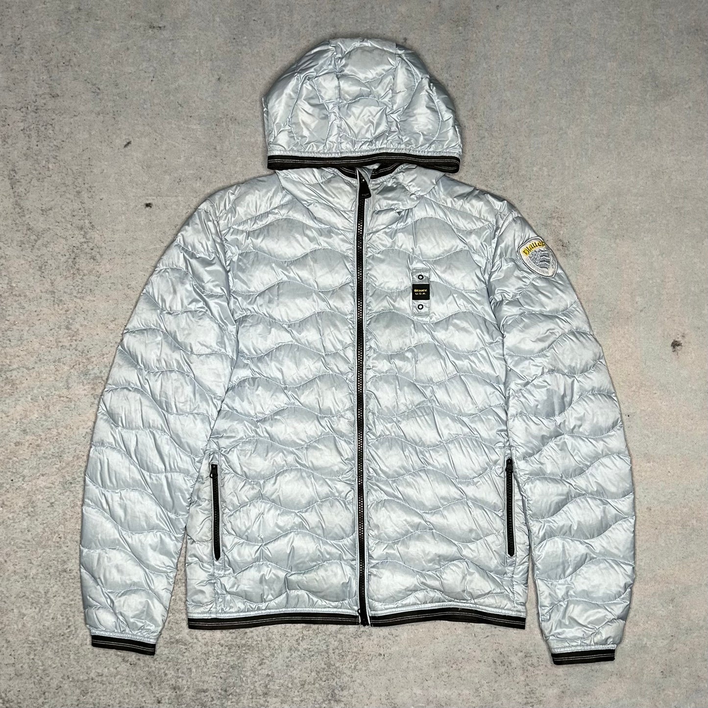 Blauer USA Hooded Wave Puffer Jacket baby blue (fits S)