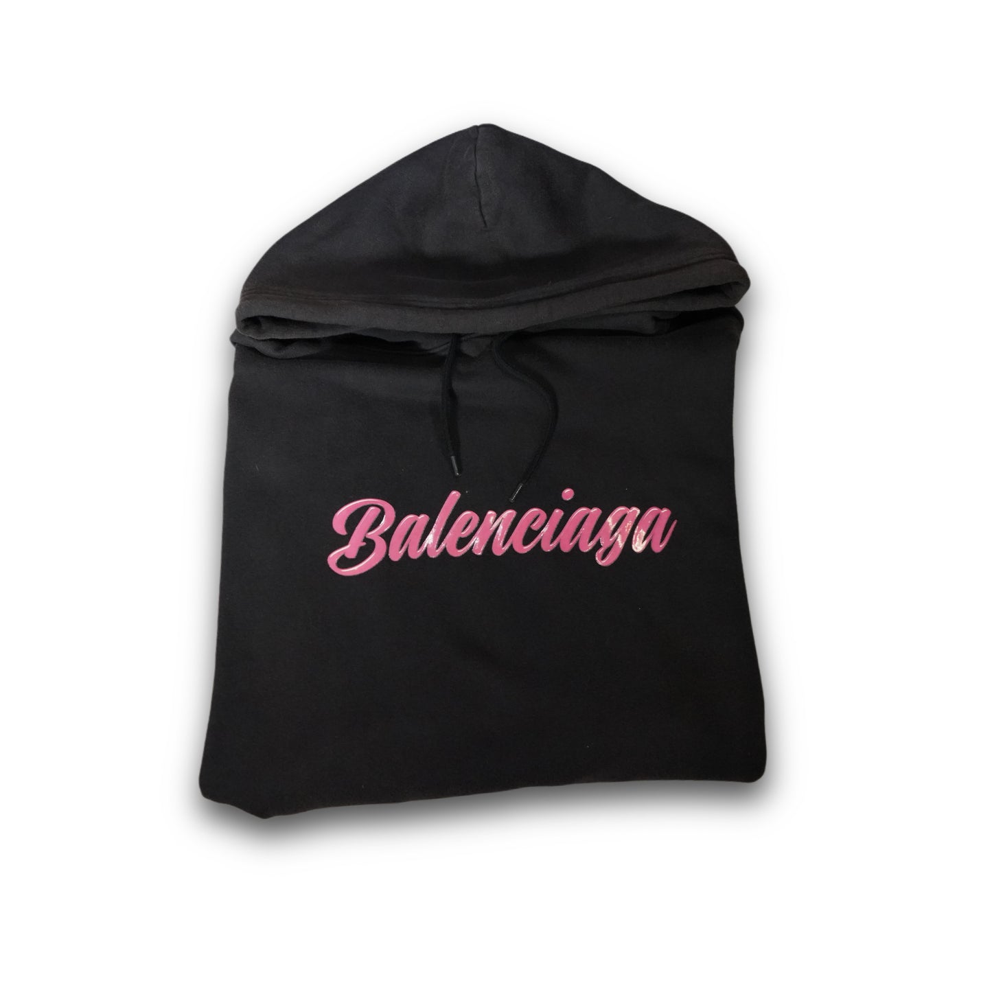 Balenciaga Hoodie black Pink Logo Spellout (XL)