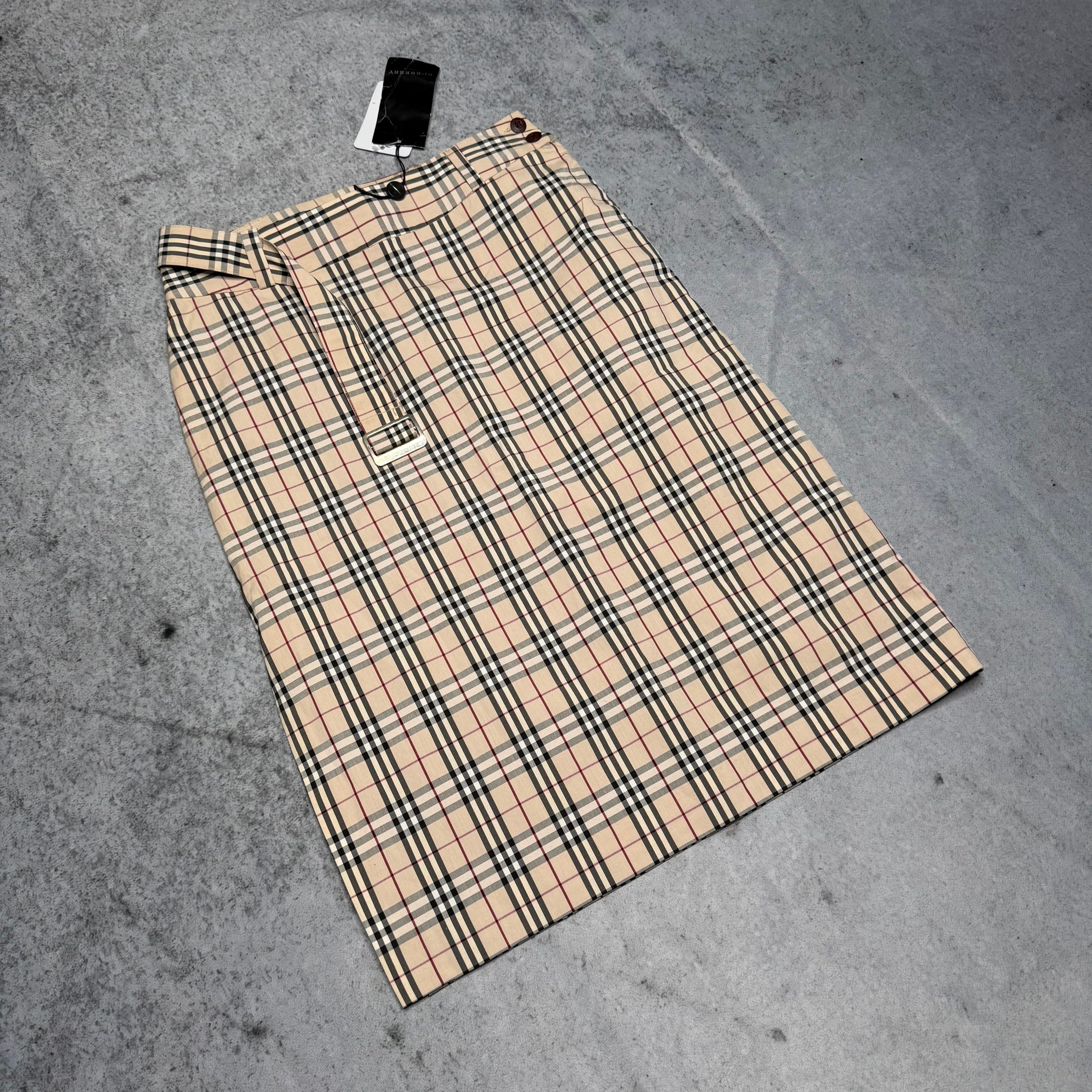 Burberry London 00s Nova Check Monogram Skirt Rock Long (fits M
