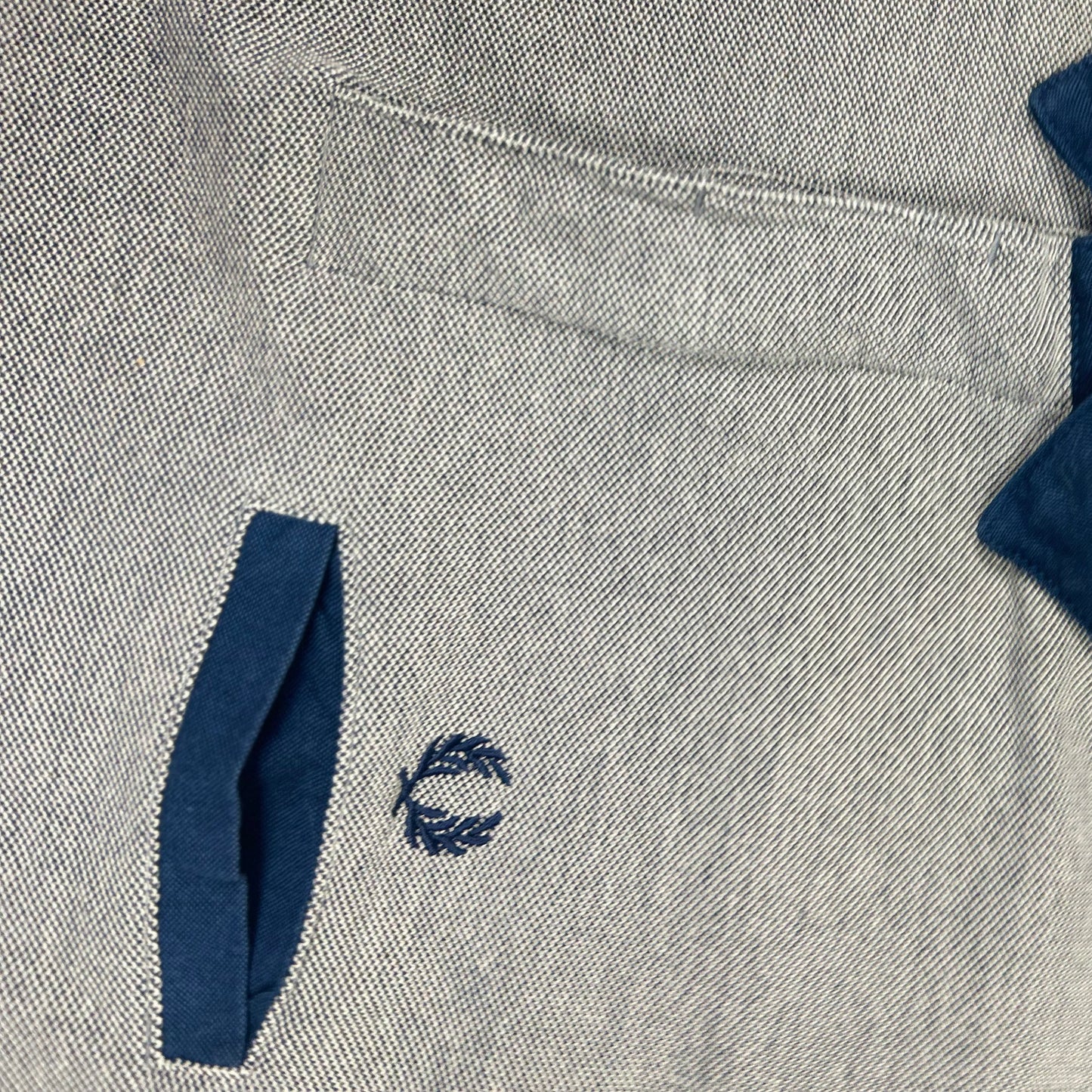 Fred Perry Vintage Poloshirt grey with navy collar