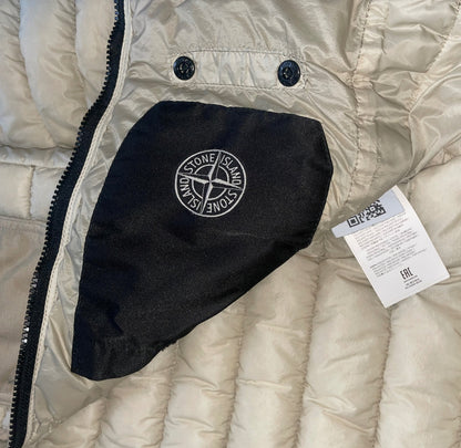 Stone Island Garment Dyed Micro Yarn Down Puffer Jacket off white (L)