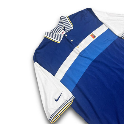 Nike Court Vintage Tennis Poloshirt striped white blue