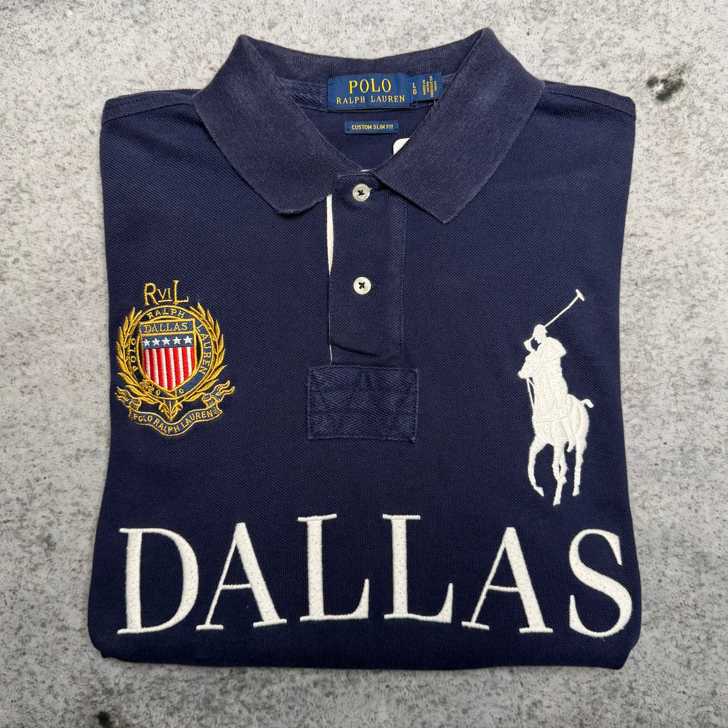 Polo Ralph Lauren Big Pony Polo Shirt DALLAS Chief Keef RARE ASF (L)