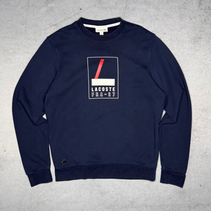 Lacoste Crewneck Sweatshirt FRA-27 Logo navy blue (S)