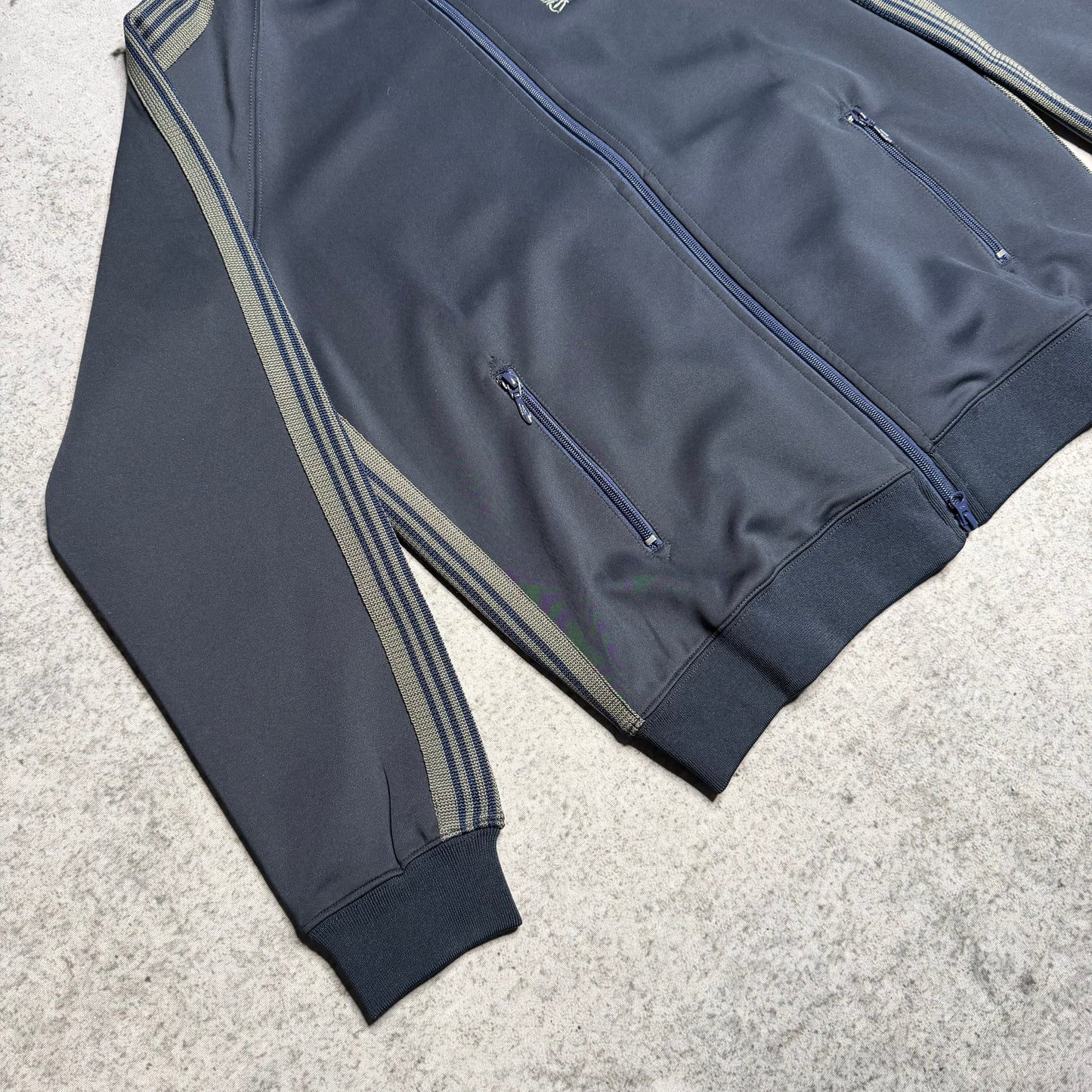 Needles Japan Poly Smooth Track Jacket Dark Blue Grey (XL)