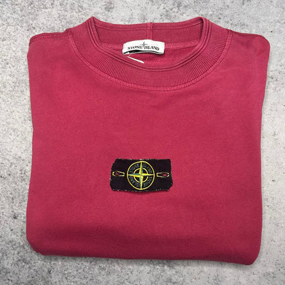 Stone Island Crewneck Sweater Reflective Patches AW18 burgundy (fits M)