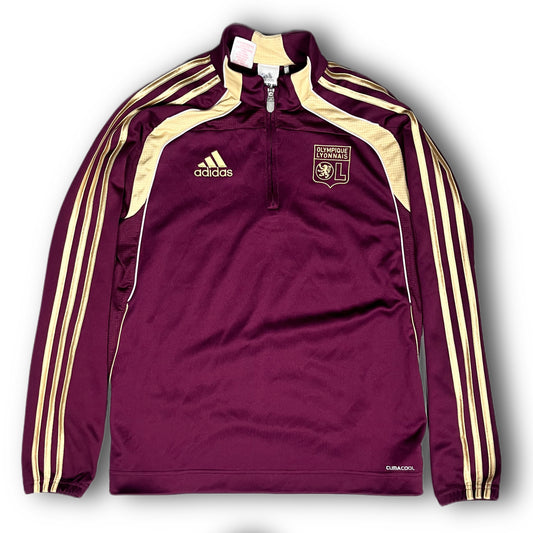 Adidas Olympique Lyon Track Jacket bordeaux gold rare