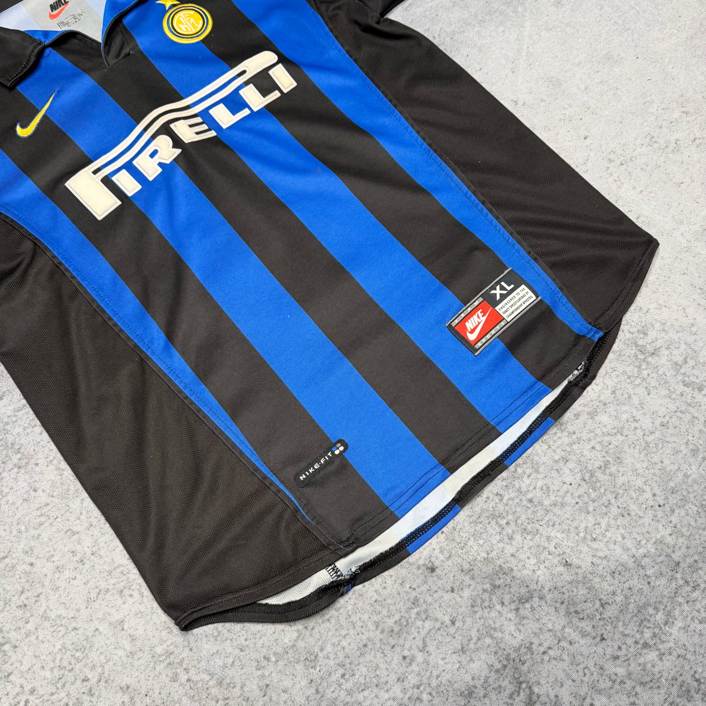 Nike Inter Milan 1998/2000 Home Jersey Trikot R9 Ronaldo (Kids XL fits S)