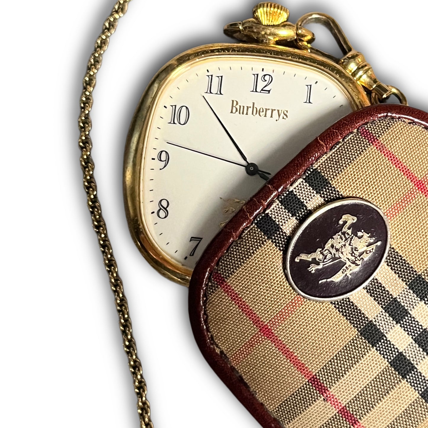 Burberry Vintage Collector's Golden Pocket Watch 80s