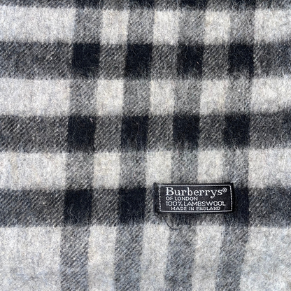 Burberry Vintage Nova Check Schal Scarf 90s Grey
