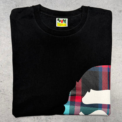 BAPE Check Side Big Ape Head T-Shirt black (L)