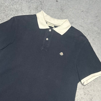 Moncler Vintage Polo Shirt navy white small logo (L fits M)