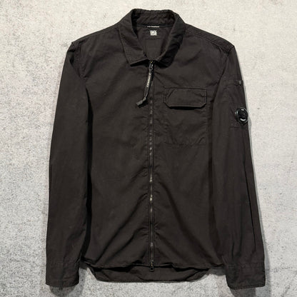 C.P. Company Lens Detail Full Zip Overshirt Jacket Black (XS)