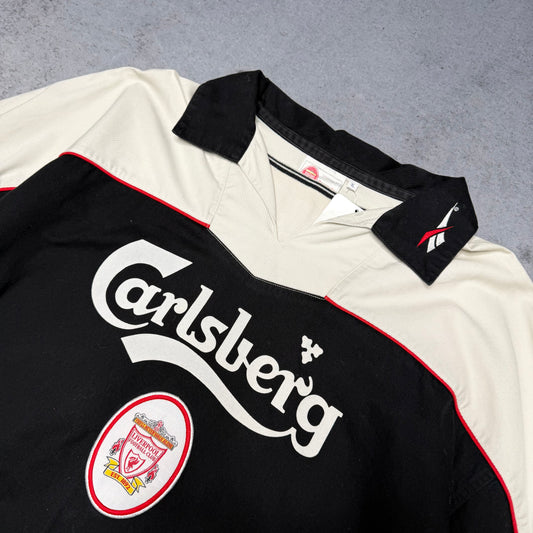 Reebok 1996/97 FC Liverpool Drill Training Polo Shirt black white red (XL)