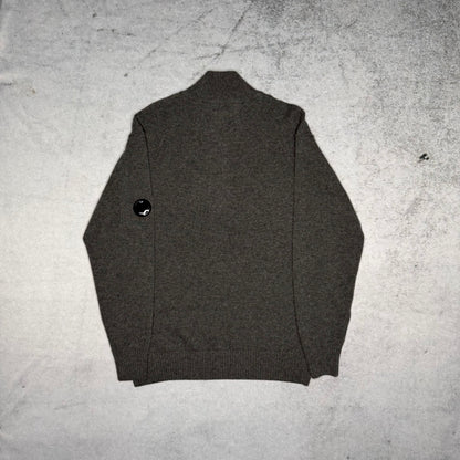 C.P. Company NEW Quarter Zip Lens Knit Cardigan grey (L)