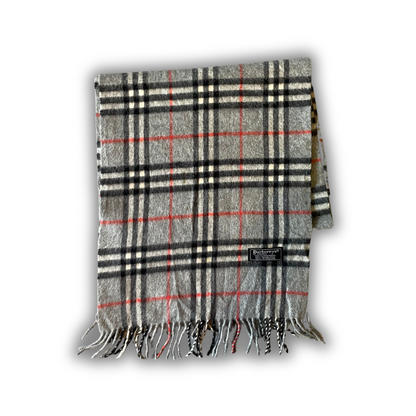 Burberry Vintage Nova Check Scarf Schal 90s grey