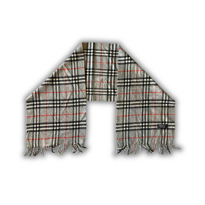 Burberry Vintage Nova Check Scarf Schal 90s grey