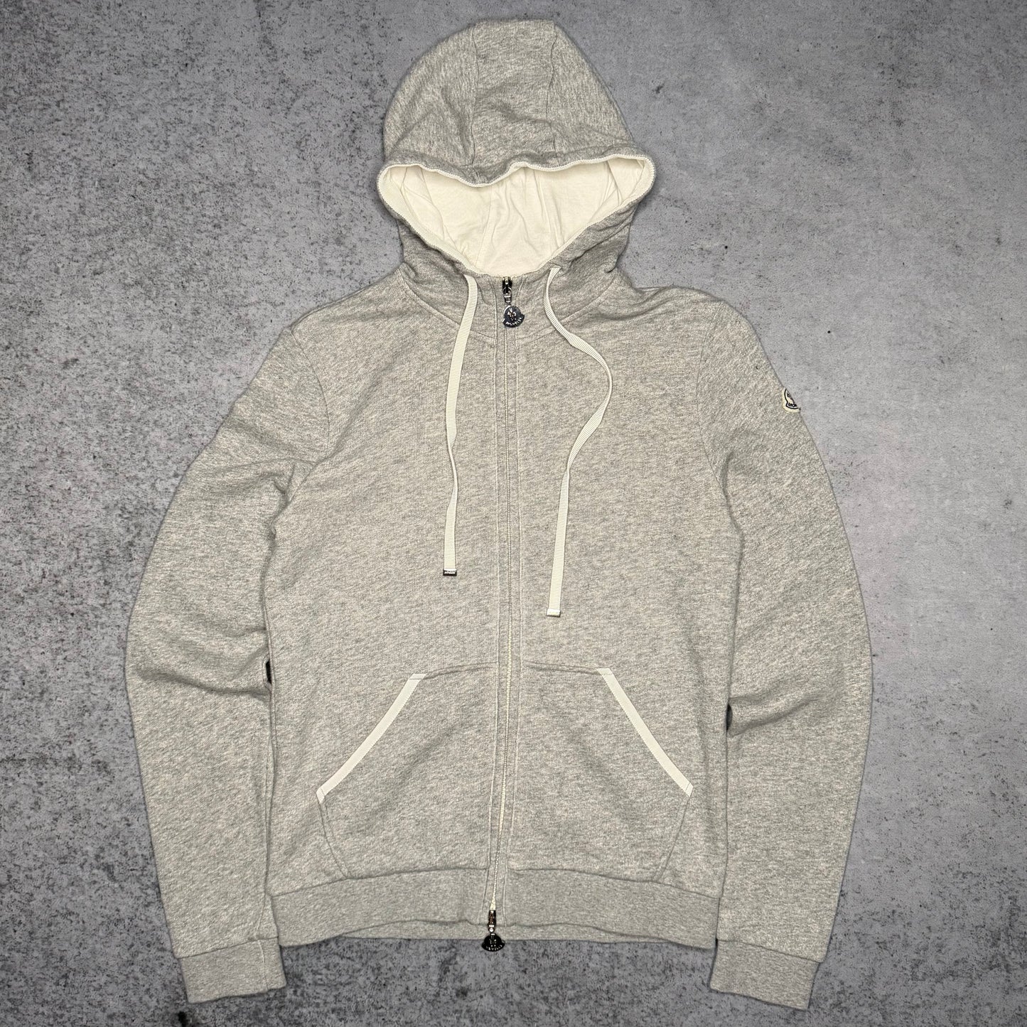 Moncler Logo Full Zip Hoodie grey (fits S)