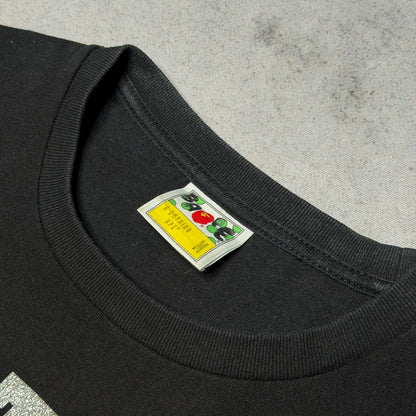 BAPE College Glitter Logo Tee Shirt gold/silver (M)