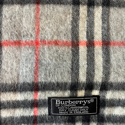 Burberry Vintage Nova Check Scarf Schal 90s grey