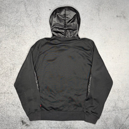 Nike AIR 2000s Big Logo Tech Fleece Zip Hoodie black red (M)