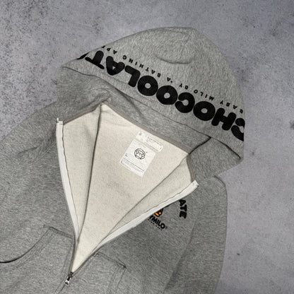 BAPE Baby Milo Chocolate Zip Hoodie grey (XS)