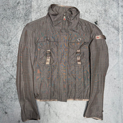 Peuterrey Vintage Bomber Racing Jacket grey Checked (S Womens)
