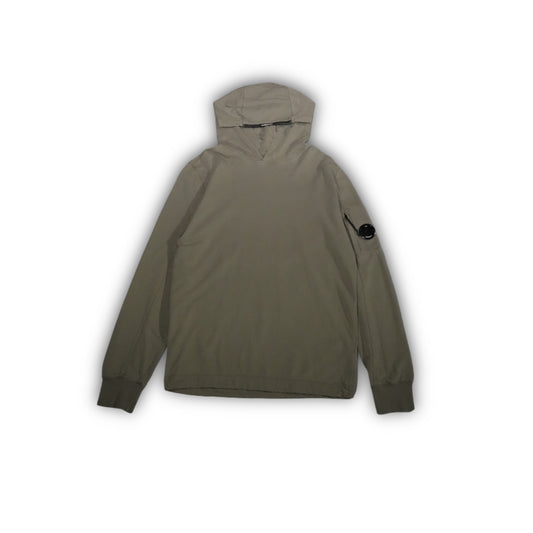 C.P. Company Light Hoodie Sweater with Lens olive (L)